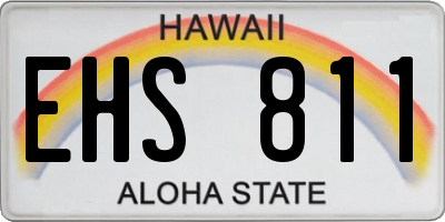 HI license plate EHS811