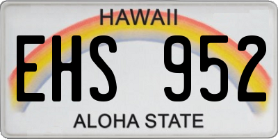 HI license plate EHS952