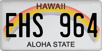 HI license plate EHS964