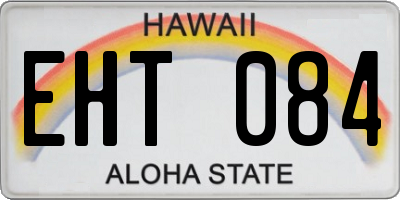 HI license plate EHT084