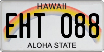 HI license plate EHT088