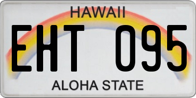 HI license plate EHT095