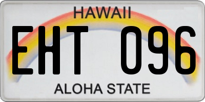 HI license plate EHT096