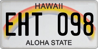 HI license plate EHT098