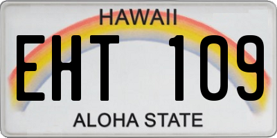 HI license plate EHT109