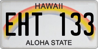 HI license plate EHT133