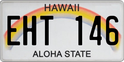 HI license plate EHT146