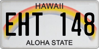 HI license plate EHT148