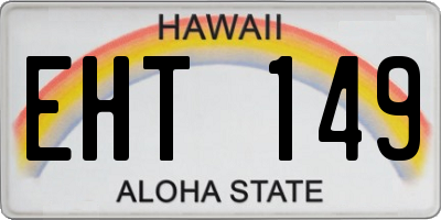 HI license plate EHT149