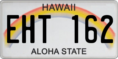 HI license plate EHT162