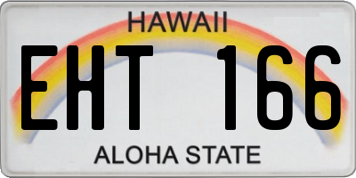 HI license plate EHT166