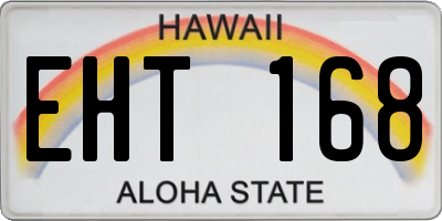 HI license plate EHT168