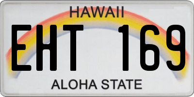HI license plate EHT169