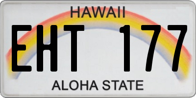 HI license plate EHT177