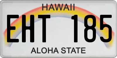 HI license plate EHT185