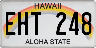 HI license plate EHT248
