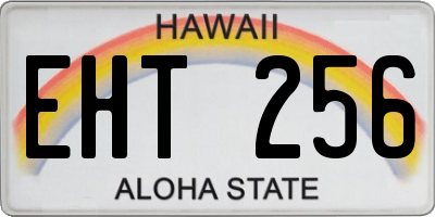HI license plate EHT256