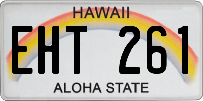 HI license plate EHT261