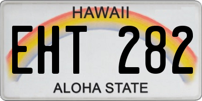 HI license plate EHT282