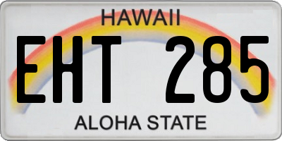 HI license plate EHT285