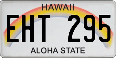 HI license plate EHT295