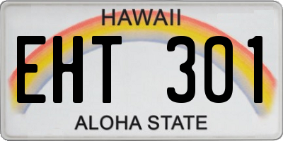 HI license plate EHT301