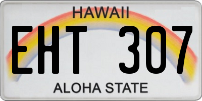 HI license plate EHT307