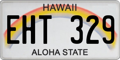HI license plate EHT329