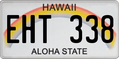 HI license plate EHT338