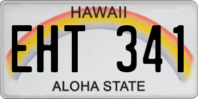 HI license plate EHT341