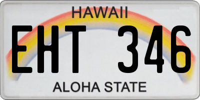 HI license plate EHT346