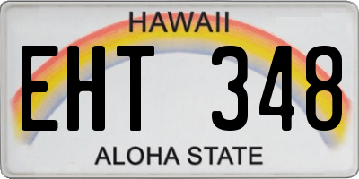 HI license plate EHT348