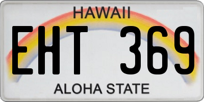 HI license plate EHT369