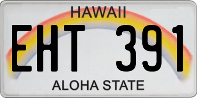 HI license plate EHT391