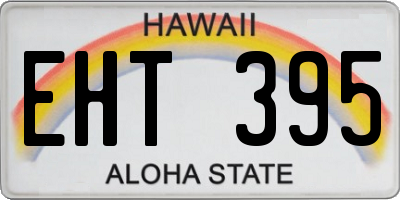 HI license plate EHT395