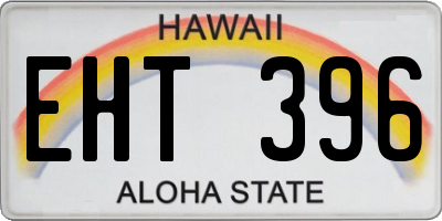 HI license plate EHT396