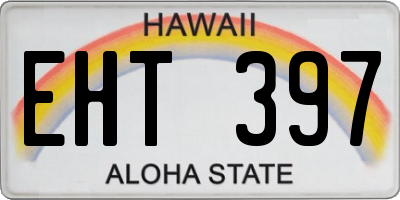 HI license plate EHT397