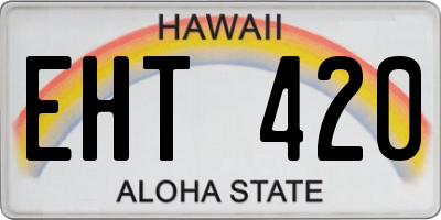 HI license plate EHT420