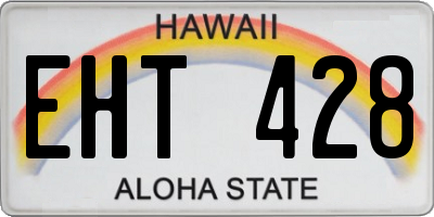HI license plate EHT428