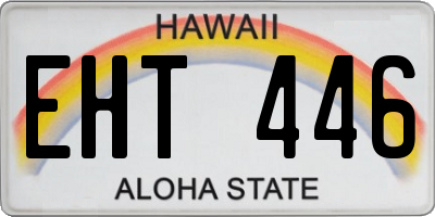HI license plate EHT446