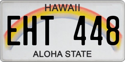 HI license plate EHT448