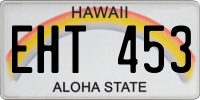 HI license plate EHT453