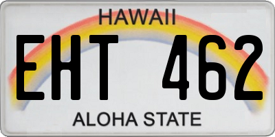HI license plate EHT462