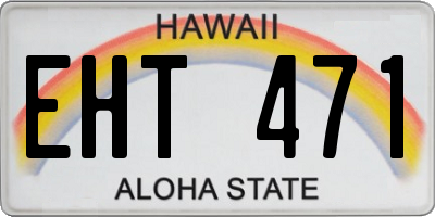 HI license plate EHT471