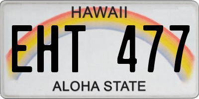 HI license plate EHT477