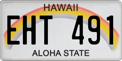 HI license plate EHT491