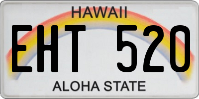 HI license plate EHT520