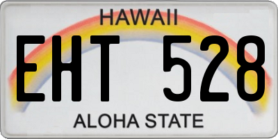 HI license plate EHT528