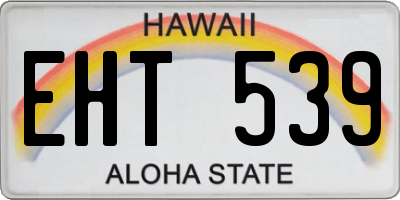 HI license plate EHT539