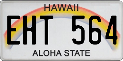 HI license plate EHT564